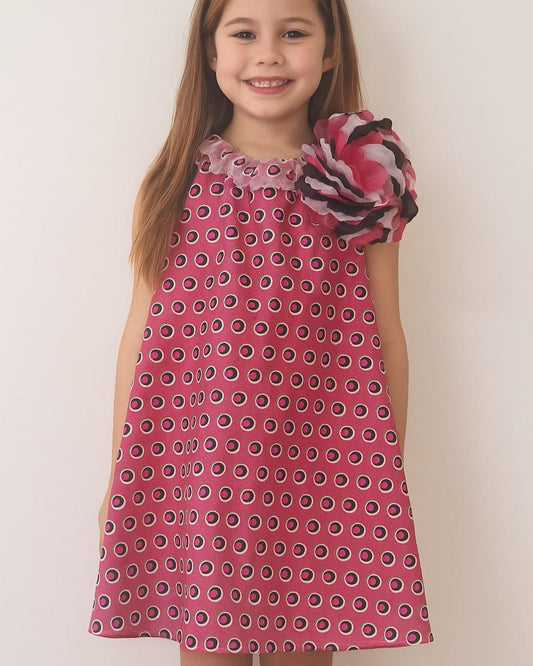 Elsa pink polka dots